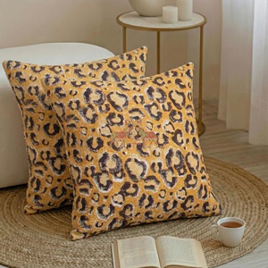 ปลอกหมอนอิงผ้าฝ้ายทรงสี่เหลี่ยมลายเสือดาวคุณภาพสูงสำหรับบ้าน สำนักงาน หรือเตียงนอน - ปลอกหมอนอิงทรงสี่เหลี่ยม - Product Image 5