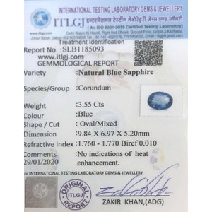 Zafiro Azul - 3.54 Quilates, Gema Natural Facetada, Efectos Ópticos Calibrados, Color Azul Real, Suelto, 10mm 8mm 6mm, Tratado con Calor - Product Image 4