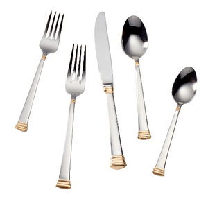 Juego de Cubiertos de Metal de acero inoxidable dorado con diseño en relieve, juego de vajilla de lujo para Hotel, restaurante, uso doméstico, estilo elegante - Product Image 2