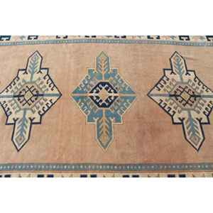 Alfombra de 4.9x7.7 pies, Alfombra Turca Vintage, Alfombra Ikat Marrón - Product Image 5