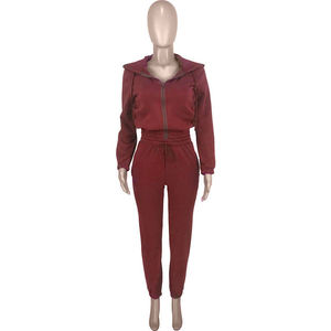 Ensemble de jogging pour femmes en molleton, ensembles personnalisés pour femmes, respirant, grande taille, vêtements de mode pour femmes, ensemble de survêtement, ensemble de jogging décontracté 3 pièces - Product Image 4