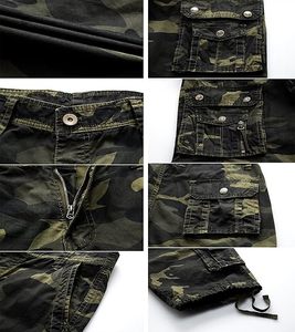 Pantalones cortos Cargo de camuflaje para hombre, pantalones cortos Cargo de camuflaje para exteriores con varios bolsillos, algodón - Product Image 5