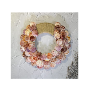 Venta Directa de Fábrica, Coronas de Conchas Marinas de Color Natural al por Mayor para Decoración Navideña, Coronas para Fiestas, Adornos para Colgar en la Pared - Product Image 1