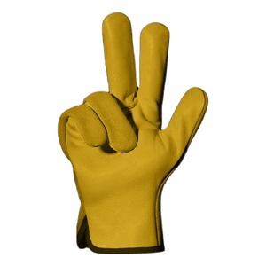 Gants de sécurité en cuir grainé de vachette, gants de travail industriels, dos en cuir croûte de vachette pour conducteurs, gants de protection industrielle - Product Image 2