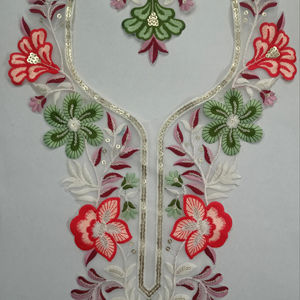 Atractivo cuello de red con lentejuelas brillantes y Bordado de hilo para vestidos Sarees Kurtis Blusa Escote Uso - Product Image 1