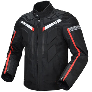 Chaqueta de moto personalizada de alta calidad para hombre, tela de lona, cuello levantado, logotipo frontal, venta al por mayor, diseña tu propia chaqueta de moto - Product Image 1