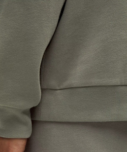 Sweat-shirt à capuche en molleton de coton avec poignets côtelés pour athleisure Apparel Bulk - Product Image 4