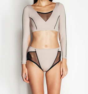 Ensemble d'entraînement de danse pour femmes à séchage rapide Logo personnalisé imprimé Style exotique Polyester/Spandex Performance Wear pour adultes pour le ballet - Product Image 1