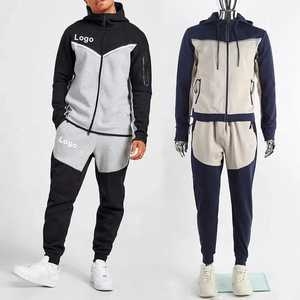 Survêtement pour hommes, Logo personnalisé, technologie polaire, fermeture éclair, uni, Jogging, survêtement réfléchissant avec Logo personnalisé - Product Image 1