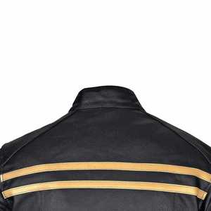 2026 Unisex <b>Black</b> Leather Windproof Motorcycle Riding <b>Jacket</b> Customizable Export Bulk Orders All Seasons - Product Image 5