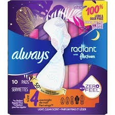 Toallas Sanitarias Always Maxi para Mujer, Talla 5, Absorbencia Extra Fuerte para la Noche, con Alas - Product Image 3
