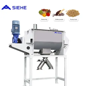 Food Grade Stainless Steel Coffee Cocoa Spice Seasoning Herbal Nutritional Powder Ribbon Mixing Machine