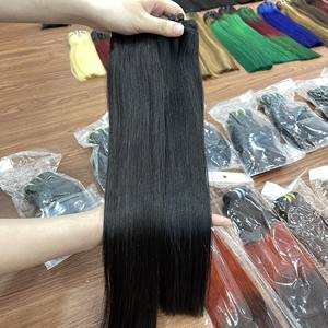 Cheveux super brillants Paquet de trame droite en os Extensions de cheveux de couleur naturelle 100% cheveux vierges bruts fabriqués au Vietnam de haute qualité - Product Image 3