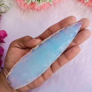 มีดปลายลูกศรทำมือจากโอปอลไลท์คุณภาพพรีเมียม พกพาสะดวก งานแกะสลักจากอินเดีย  ตกแต่งแท่นบูชาด้วยหินออบซิเดียน  ออกแบบเป็นสัญลักษณ์นำโชค - Product Image 3