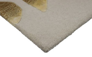 Alfombra de área de pelo medio hecha a medida, moderna, con patchwork floral, de lana y tencel, tuftada a mano, con reverso antideslizante, apta para mascotas, de pelo cortado. - Product Image 4