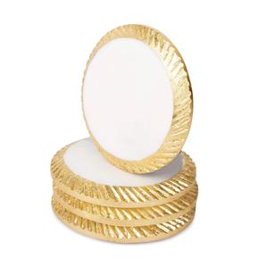 Posavasos de mármol de madera de forma redonda para Decoración de mesa Posavasos de té disponible a un precio asequible - Product Image 1