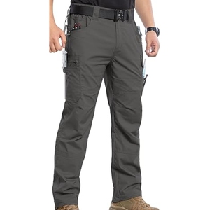 Pantalon de jogging cargo droit pour homme de qualité supérieure, personnalisé, élastique, mi-léger, respirant, avec cordon de serrage et plis sur le devant - Product Image 2