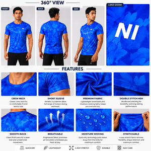 Camiseta Deportiva Casual Ligera de Punto para Hombre, de Secado Rápido, Suave, Transpirable, Antipilling, para Fitness, Running, Gimnasio y Actividades Deportivas - Product Image 5