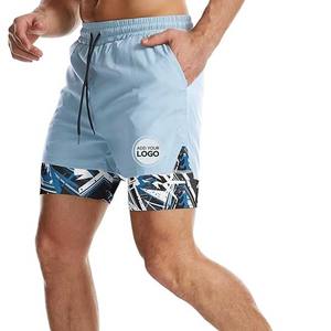 Short de course athlétique 2 en 1 pour hommes Short de sport léger à séchage rapide avec poches - Product Image 3