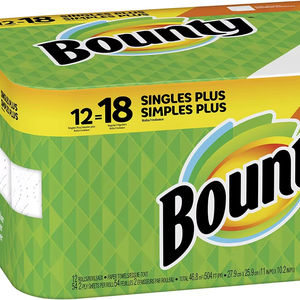Rollos Gigantes de Toallas de Papel de 2 Capas Bounty, 11" X 10 1/4", Blancas, 20 Onzas Líquidas - Product Image 1