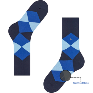 Chaussettes pour hommes respirantes durables en coton organique mince renforcé doux couture plate pour les orteils sans pression motif Argyle idéal - Product Image 4