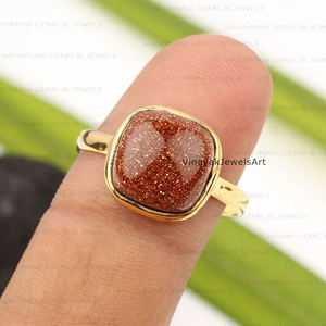 Bague pour femme en argent sterling 925 de luxe à la mode plaqué or 18 carats 10mm coussin éternité vermeil pierre d'or marron fin parfaite - Product Image 6