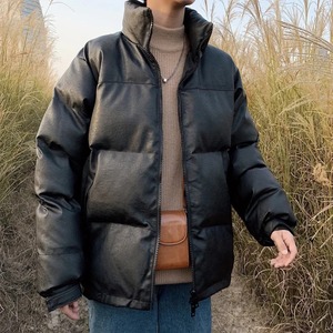 Men's Winter Thickening Puffer <b>Jacket</b> with Stand Collar Cotton-<b>Padded</b> Warm High Street Style Made From Canvas Fabric - Product Image 5