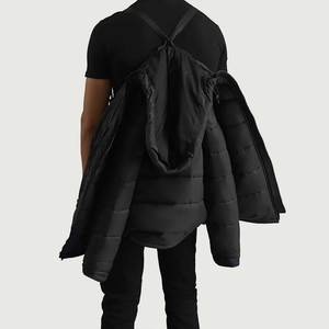 Custom Design Men Canvas <b>Thin</b> Windproof Hooded <b>Puffer</b> <b>Jacket</b> for Lifestyle & Outdoor Use with OEM Branding - Product Image 5