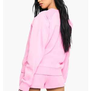 2025 sweat femme coton lourd haute qualité surdimensionné à manches longues pull avec capuche Street Wear sweats à capuche pour l'hiver - Product Image 5