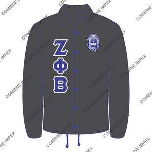 Zeta Phi Beta Sorority Custom 1920 Zip Hoodie Windbreaker Mujer Carta griega Prendas de abrigo Azul Blanco Otoño Transpirable Impreso - Product Image 5