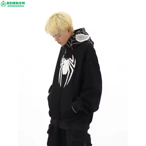 Servicio OEM, Sudadera con Capucha y Cremallera Completa de Alta Calidad con Logotipo Personalizado al Mejor Precio, Sudaderas y Hoodies Extra Grandes de 350 GSM - Product Image 6