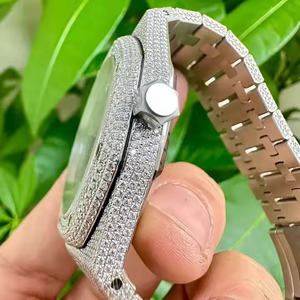 Reloj Mecánico de Cuarzo para Hombre, de Alta Calidad, en Acero Inoxidable y Aleación, con Diamantes de Moissanita de 5 mm, Estilo Elegante - Product Image 3