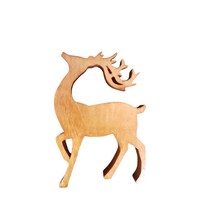 Sculpture de bison en bois sculpté à la main Figurine animale en bois de teck moderne décor de bureau à domicile Statue de buffle à collectionner en vente