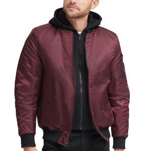 Chaqueta de bombardero azul de alta calidad para hombre, con cremallera de diseño ajustado Pakistán, chaqueta de talla grande para adultos - Product Image 2