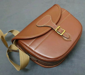Dark Tan Cowhide Leather Cartridge <b>Bag</b> for <b>Shooting</b> and Hunting for Gamekeepers - Product Image 6