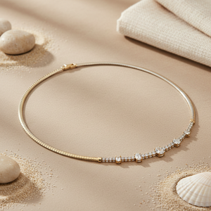 Collar de Diamantes de Plata de Lujo para Mujer, Joyería Premium para Regalo - Product Image 1