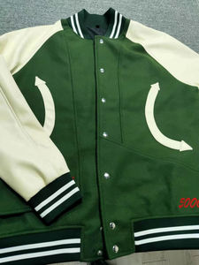 Venta al por mayor colorido de gran tamaño de alta calidad Chenille parches Universidad al aire libre Letterman personalizado béisbol Varsity chaquetas - Product Image 3