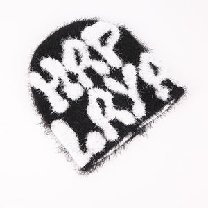 Gorro de Mohair de Alta Calidad con Material de Mohair, Logotipo Personalizado, Gorro de Jacquard Estampado, Gorro de Punto - Product Image 3