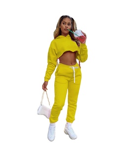 Sporting Lady Cloth <b>Set</b> Cozy Women Solid Streetwear <b>2</b> <b>Piece</b> Pants <b>Set</b> Crop Top Ribbed Two <b>Pieces</b> Hoodie <b>Lounge</b> <b>Set</b> 2025 - Product Image 4