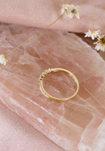 10K วงแหวนเพชรกลมสีทองทรงกลมสำหรับงานหมั้นวงแหวนเพชรสำหรับปลูกในห้องปฏิบัติการ - Product Image 3