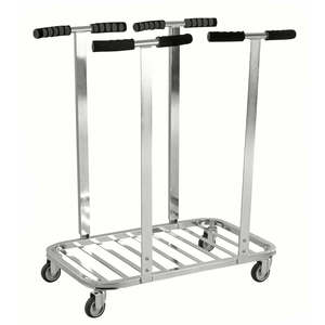KM3026 Cleaning <b>Trolley</b> Electro-Galvanized Janitor Cart with <b>Plastic</b> Bag for Hotel and Hotel Room Use - Product Image 1