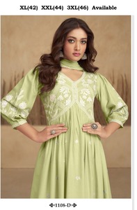 Último diseñador Pure Reyon trabajo de bordado de hilo Plazzo Suit By Fab Zone - Product Image 2