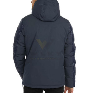 Nouvelle arrivée veste à bulles d'hiver légère pour hommes Logo personnalisé et col montant style rue haute prix de gros - Product Image 2