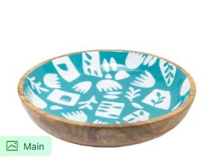 Cuenco Decorativo de Madera Artesanal con Diseño de Cisne Pintado a Mano, Acabado Liso, Centro de Mesa Artístico para Decoración del Hogar - Product Image 2