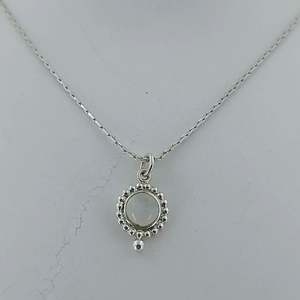 Navya Craft Women's Boho 925 Sterling <b>Silver</b> <b>Necklace</b> with Rainbow Moonstone Birthday Anniversary Wedding Marriage Gift for Wife - Product Image 2