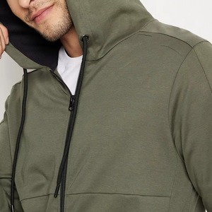 Survêtements personnalisés lavés à l'acide Survêtement en coton épais avec fermeture éclair et lavage à l'acide Ensembles de pantalons de survêtement et sweat-shirt Survêtement évasé pour hommes - Product Image 2