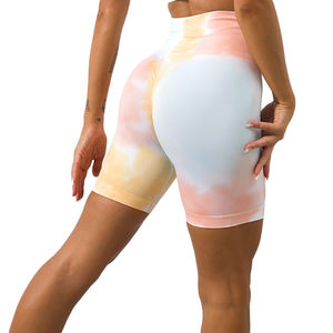 Vente en gros Logo personnalisé Shorts taille haute en matériau souple pour femmes Shorts de sport à séchage rapide Shorts de yoga pour femmes - Product Image 3