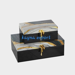 Wooden Luxury <b>Mirror</b> Storage Decorative Fancy Box for Table Decoration New Luxury Storage Box Supplier for Gift Packing Storage - Product Image 6