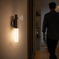 Lampe de nuit LED intelligente à détecteur de présence humaine, rechargeable par USB, pour couloir, escalier, hall, usage domestique