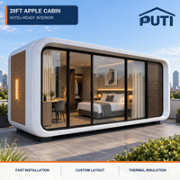 Suite Cabine Apple de 20 pieds en acier modulaire protégé contre la corrosion pour club de plage tropical et hôtel de plongée